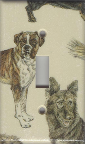 Dogs - Boxer, German Shepherd Single Switch