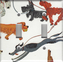 Cartoon Dogs - Greyhound, Poodle, Scottie - Double Switch