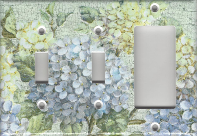 Hydrangea Branch - Triple Combo Switch Switch GFI/Rocker