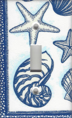 Blue Shell with Border Single Switch