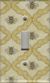 Cream Honey Bees Single Switch