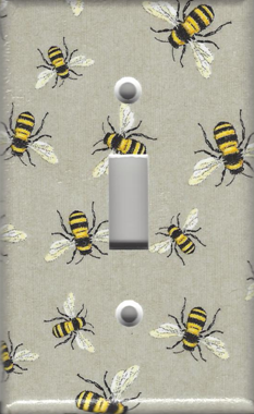 Honey Bees - Grey - Single Switch