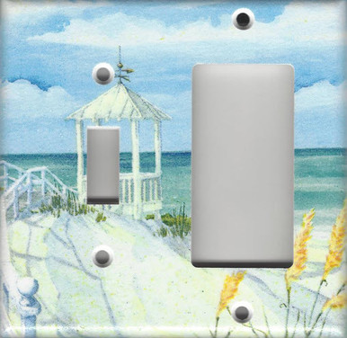 Beach Gazebo - Double Combo Switch and GFI/Rocker