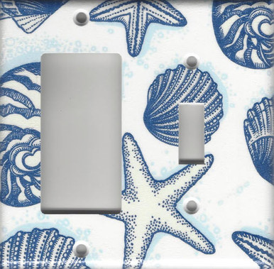 Blue Shell Double Combo GFI/Rocker and Switch