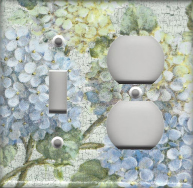 Hydrangea Branch - Double Combo Switch and Outlet