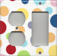 Polka Dots - Double Combo Outlet and GFI/Rocker