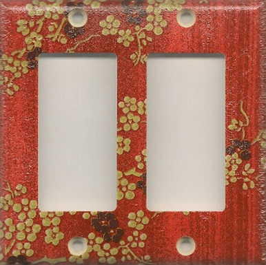 Maroon with Gold & Black - Double GFI/Rocker