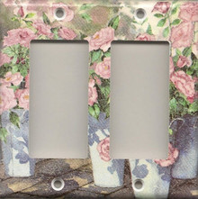 Roses in Blue Pails - Double GFI/Rocker