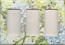 Hydrangea Branch - Triple GFI/Rocker