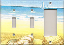 Blue and Yellow Shells - Triple Combo Switch & Switch & GFI