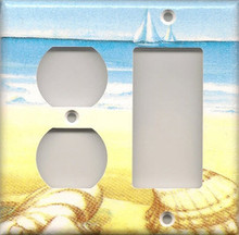 Blue and Yellow Shells - Double Combo Outlet & GFI