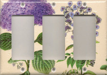 Purple Hydrangea - Triple GFI/Rocker