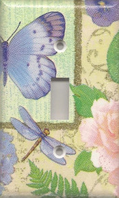 Purple Dragonfly & Butterfly - Single Switch