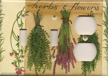 Herbs & Flowers - Triple Combo Switch & Switch & Outlet