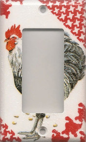 Black & White Rooster - GFI/Rocker