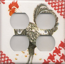 Black & White Rooster - Double Combo Outlets