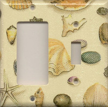 Tan Shells - Double Combo GFI & Switch