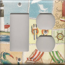Beachy Things - Double Combo GFI & Outlet
