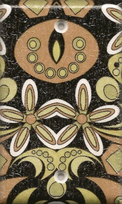 Patterned Black, Copper, & Gold Wall/Junction Plate