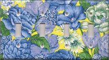 Blue & Yellow Flowers - Quadruple Switch