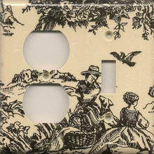 Black Toile - Double Combo Outlet & Switch