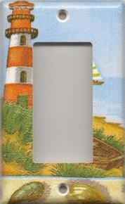 Red Lighthouse with Boats - GFI/Rocker