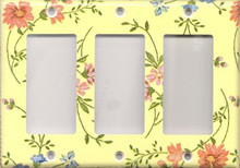 Country Flowers - Yellow - Triple GFI/Rocker