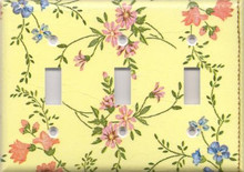 Country Flowers - Yellow - Triple Switch