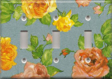 Roses - Blue - Triple Switch