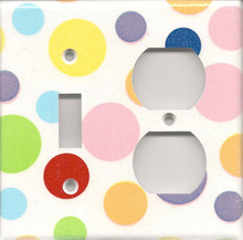Polka Dots - Double Combo Switch & Outlet