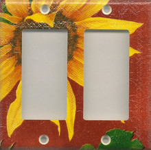 Sunflowers - Red - Double GFI/Rocker