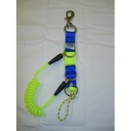 Detachable Coiled Lanyard Complete with Snap Bolt in Blue