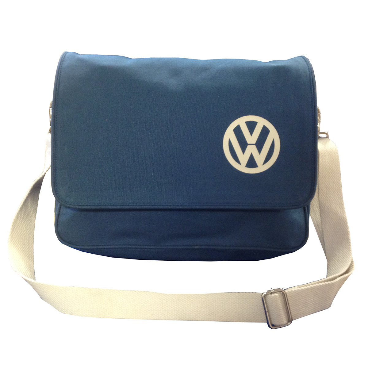 Official VW Canvas Messenger Shoulder Bag - Blue - Auto Regalia