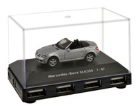Official Mercedes Benz SLK 350 Car 4-Port USB Computer Hub - Silver
