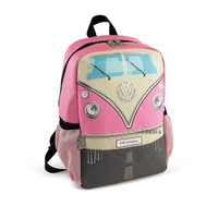 Official VW Camper Van Kids School Backpack Bag - Pink