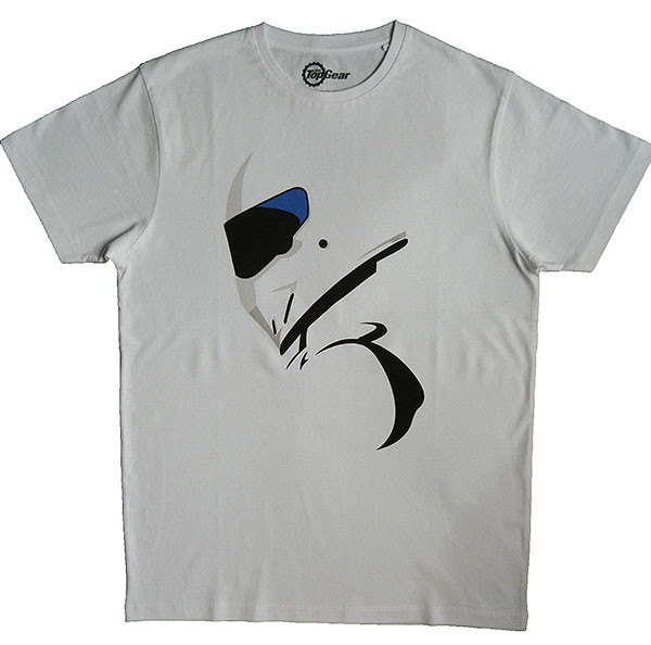 Official Top Gear The Stig Helmet Mens T Shirt White Auto