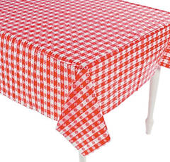 Red & White Checkered Tablecloth