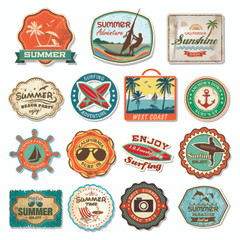 California Surf'in Party Stickers