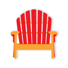 Surf'in Beach Chair, Red 3' tall