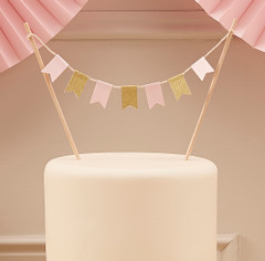 Pink and Gold Cake Bunting