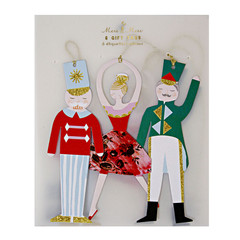 Nutcracker Gift Tags with Gold Accents