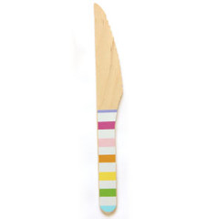 Wooden Cutlery, Rainbow Striped Knives