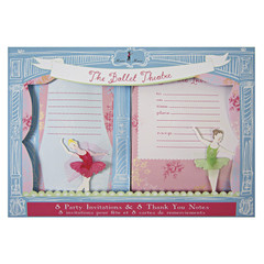 The Little Ballet Dancers Invitation and Thank you Set