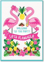 Let's Flamingle Party Poster