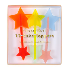 Neon Stars, Cupcake Toppers