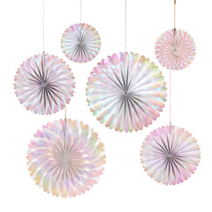 Iridescent Pinwheel decoration set