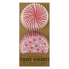 Toot Sweet Pink and Red Cupcake Liners