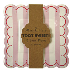 Toot Sweet Pink Stripe Small Plates