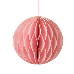 Honeycomb Ball, Pink w/ Glitter
