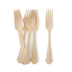 Wooden Cutlery, Deluxe Birchwood Forks